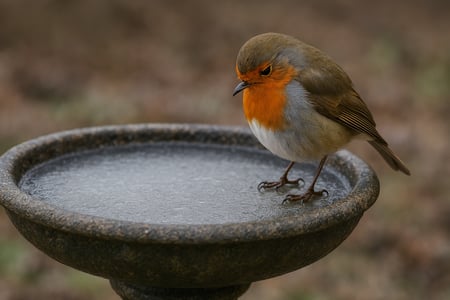 Bird bath freezes above 0 degrees